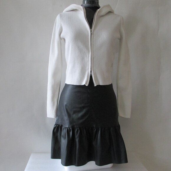 H&M FAUX LEATHER MINI SKIRT - Picture 4 of 13